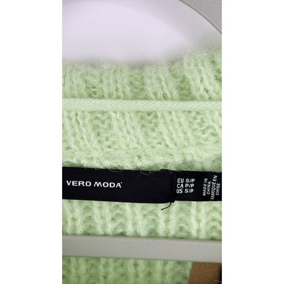 Vero Moda Womens Chunky Knit Sweater Jumper Pullover Size Small Green NWT - Picture 9 of 10